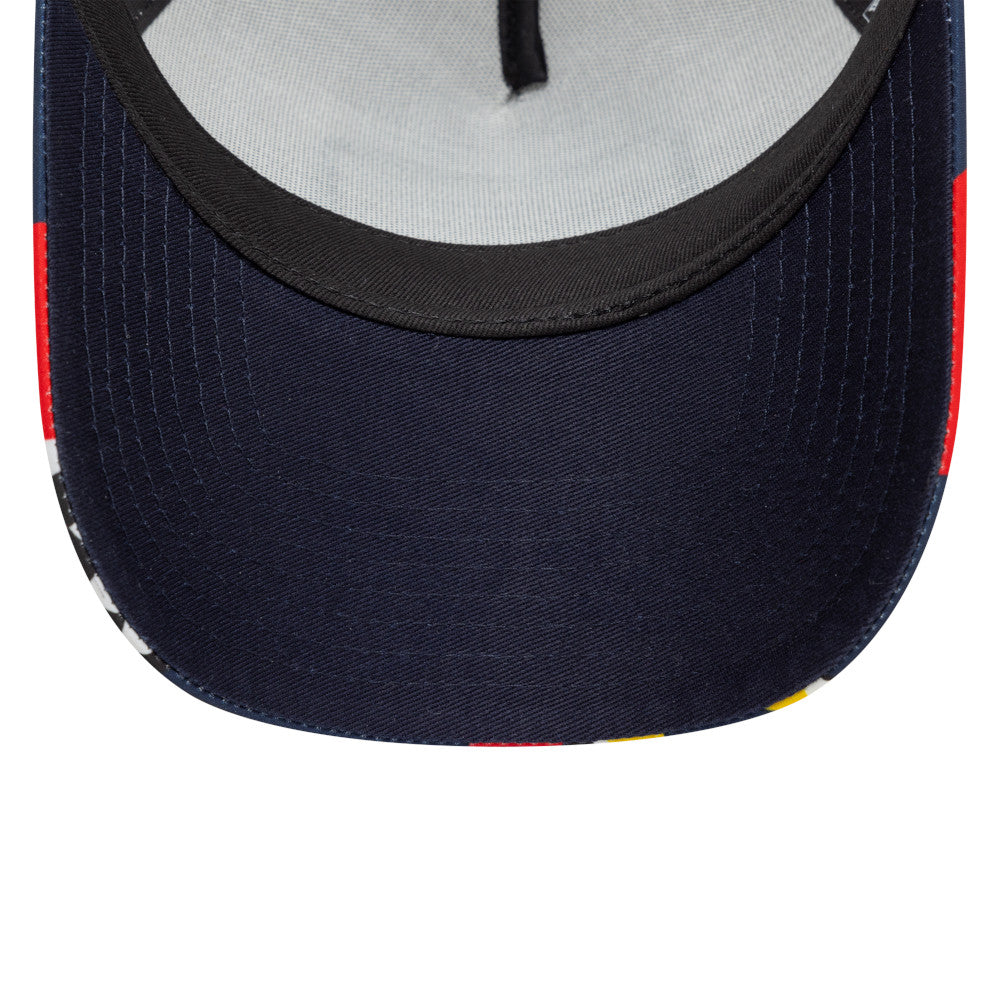 Oracle Red Bull Racing Hat - Formula 1 Abstract White 9Forty A-Frame Trucker Snapback Cap - New Era